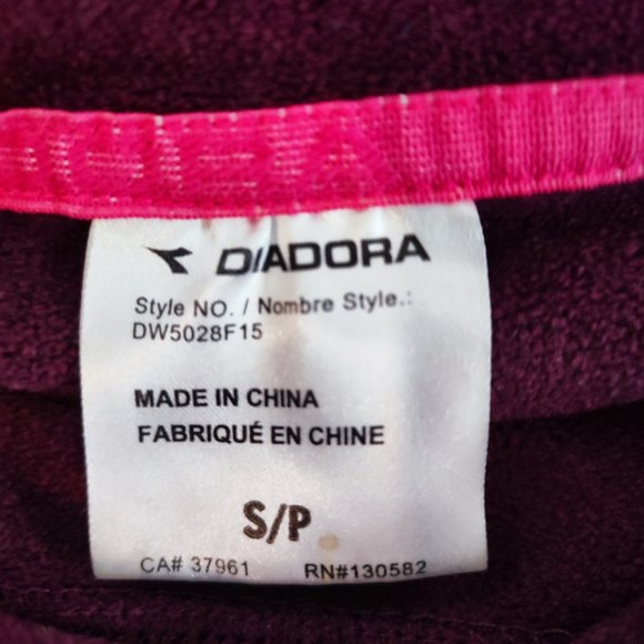 Diadora  hoodie size S purple colour - Picture 4 of 9